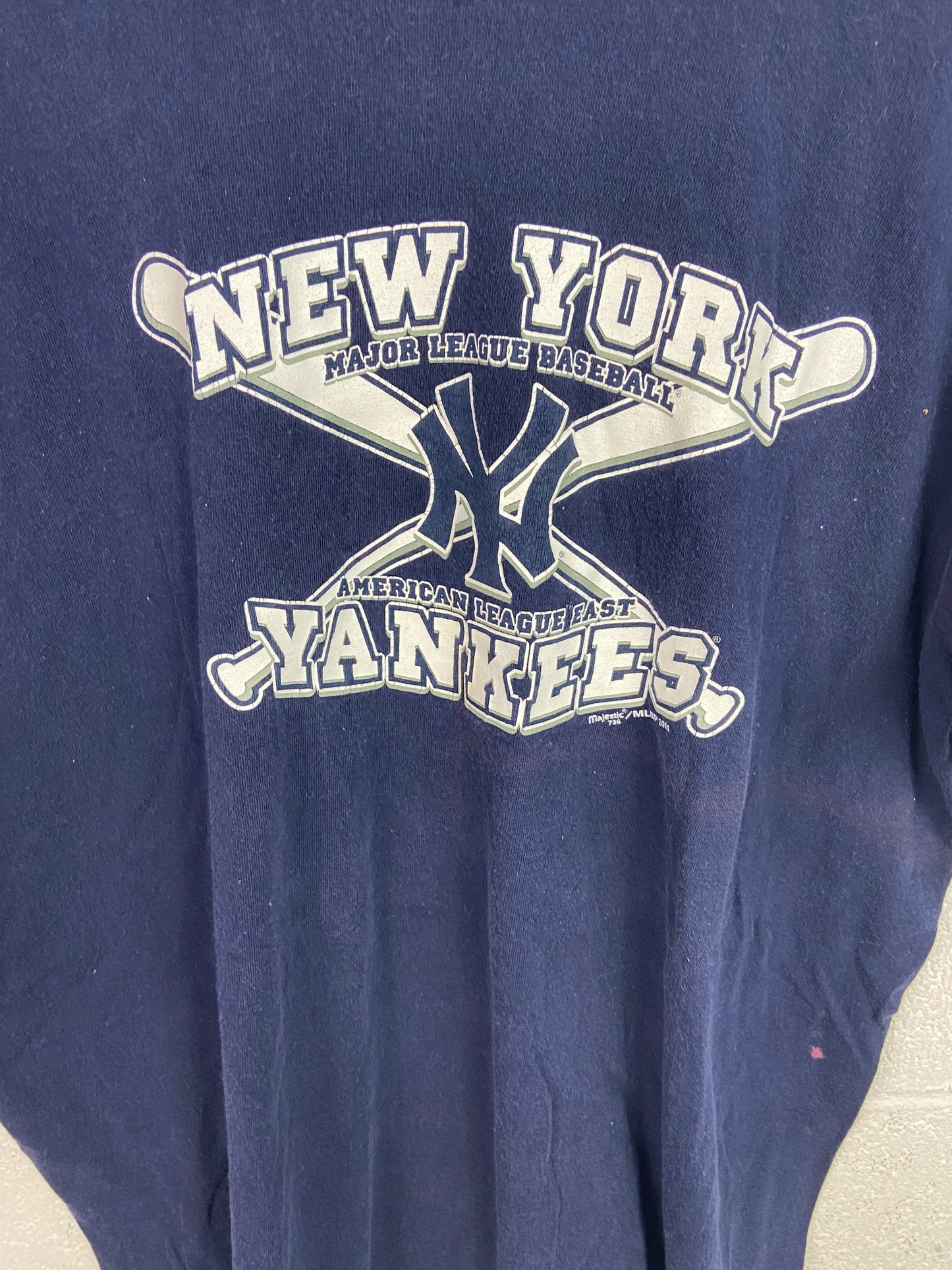 Y2K 2001 New York Yankees Graphic Tee Sz L