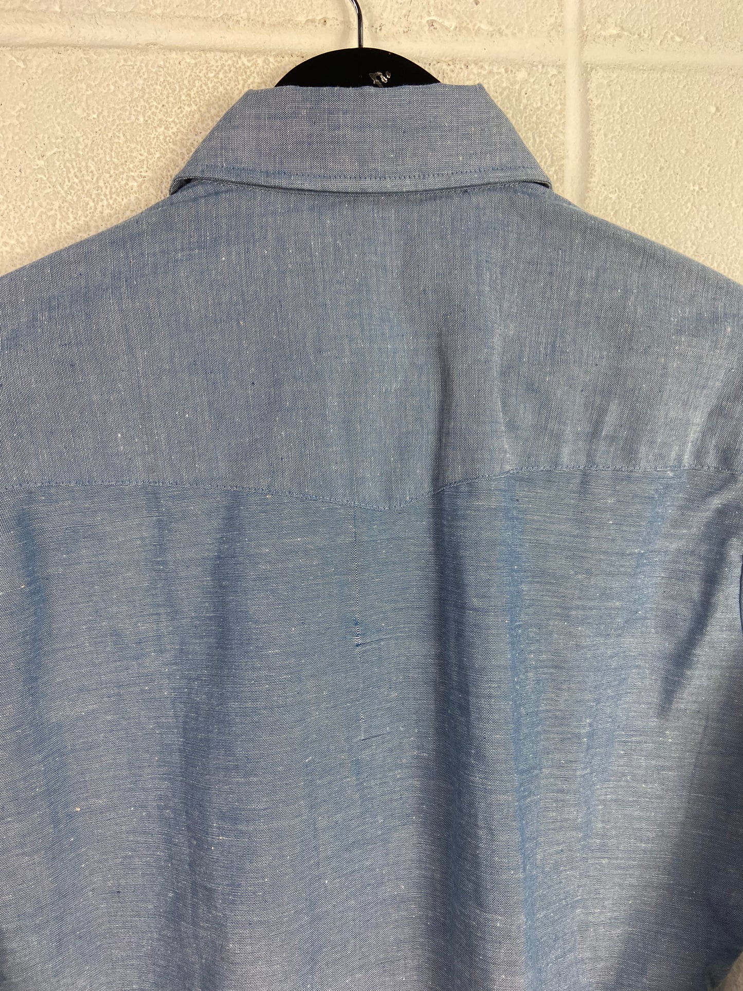 VTG Cee Dee Denim Pearlsnap Western Shirt Sz M