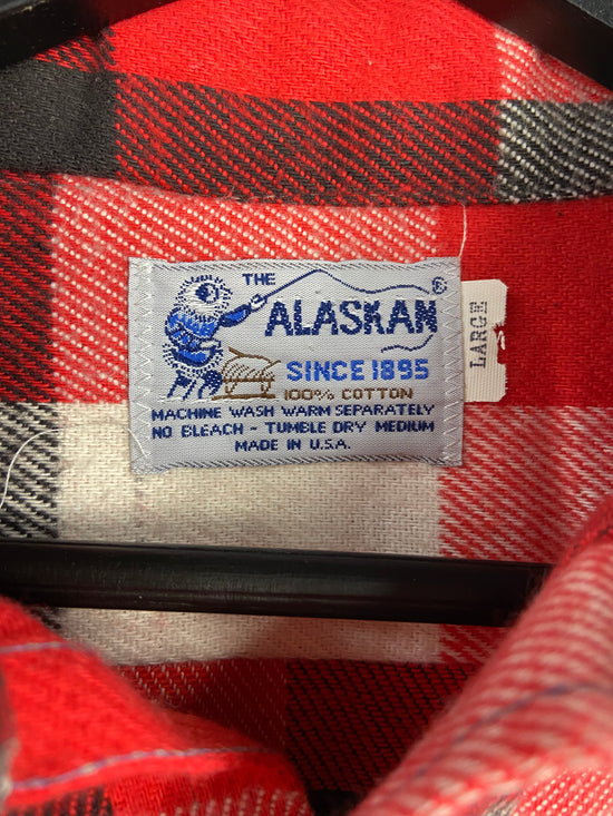 VTG The Alaskan Red Flannel Button Up Shacket Sz XL