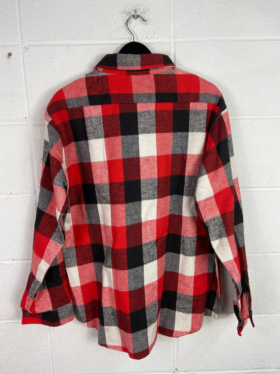 VTG The Alaskan Red Flannel Button Up Shacket Sz XL