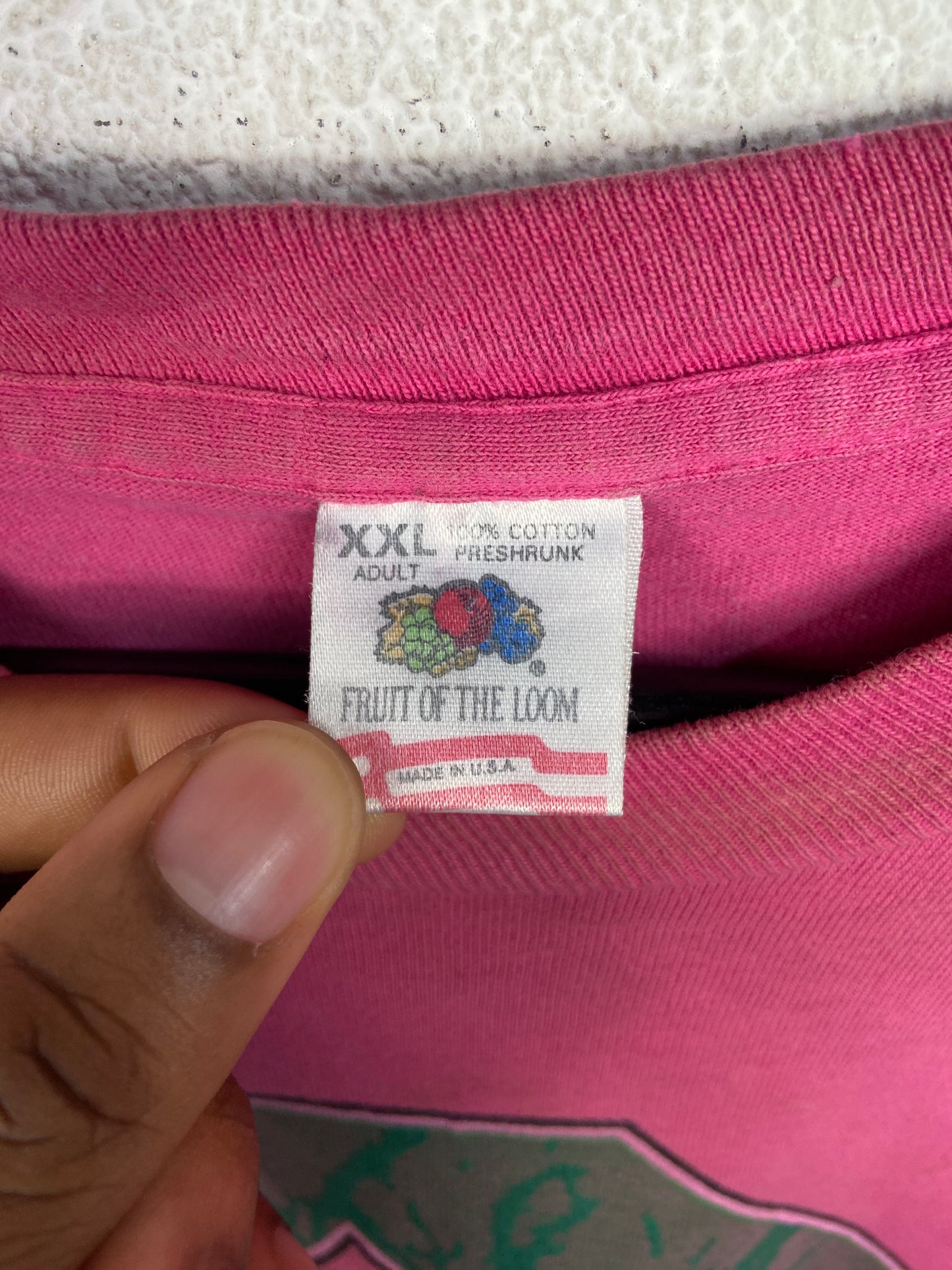 VTG AKA Sorority Pink & Green Tee Sz XL/2XL