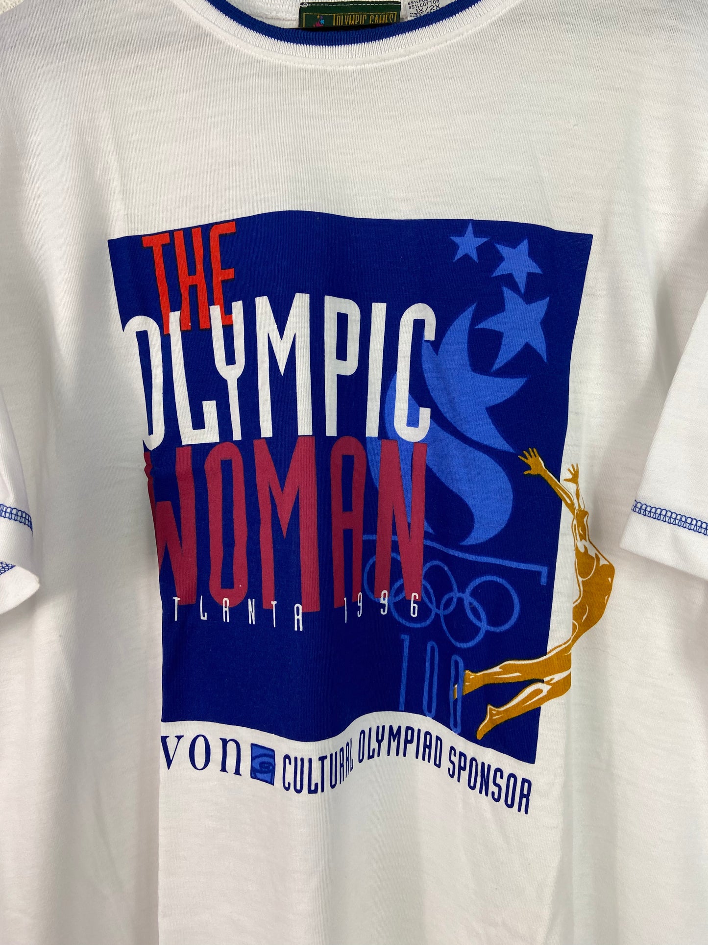 VTG Atlanta 1996 The Olympic Woman Tee Sz 2XL