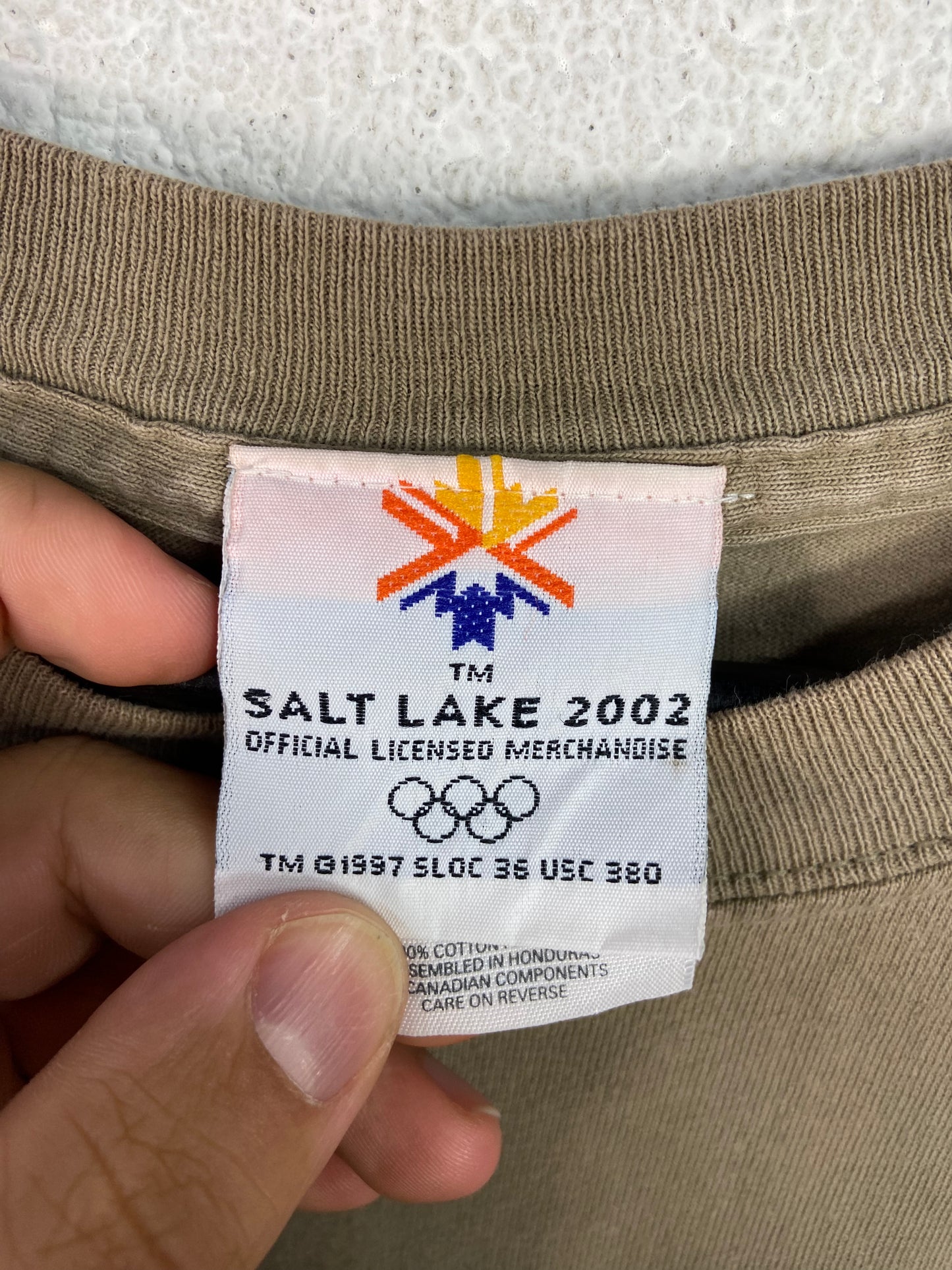 VTG 2002 Olympics Salt Lake City Graphic Tee Sz XL