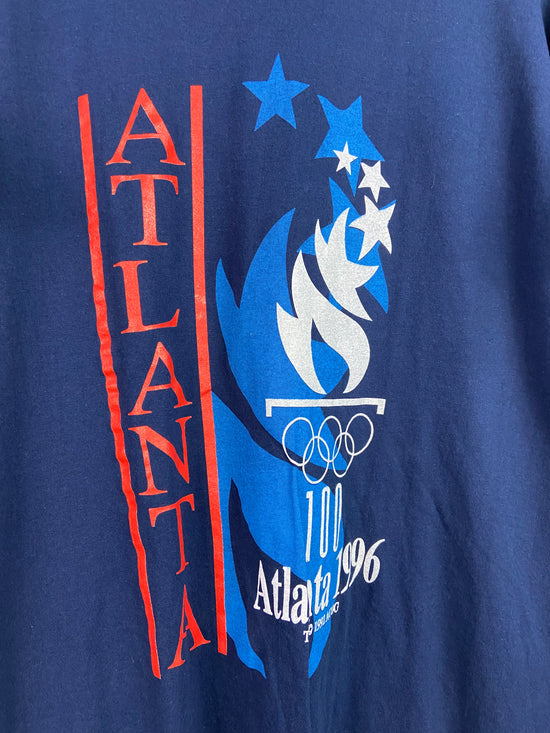 VTG Atlanta 1996 Olympics Navy Graphic Tee Sz L