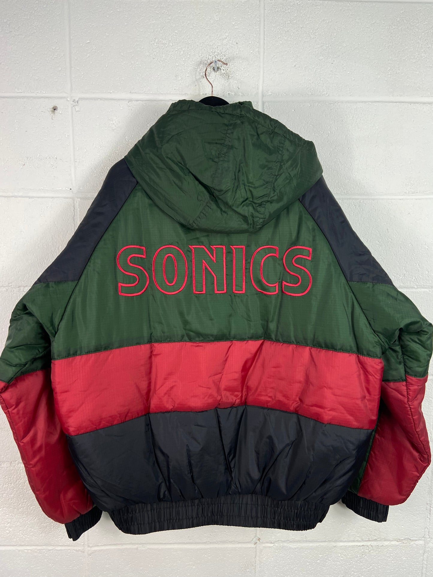 VTG Seattle Sonics Pro Player Puffer Jacket Sz XL