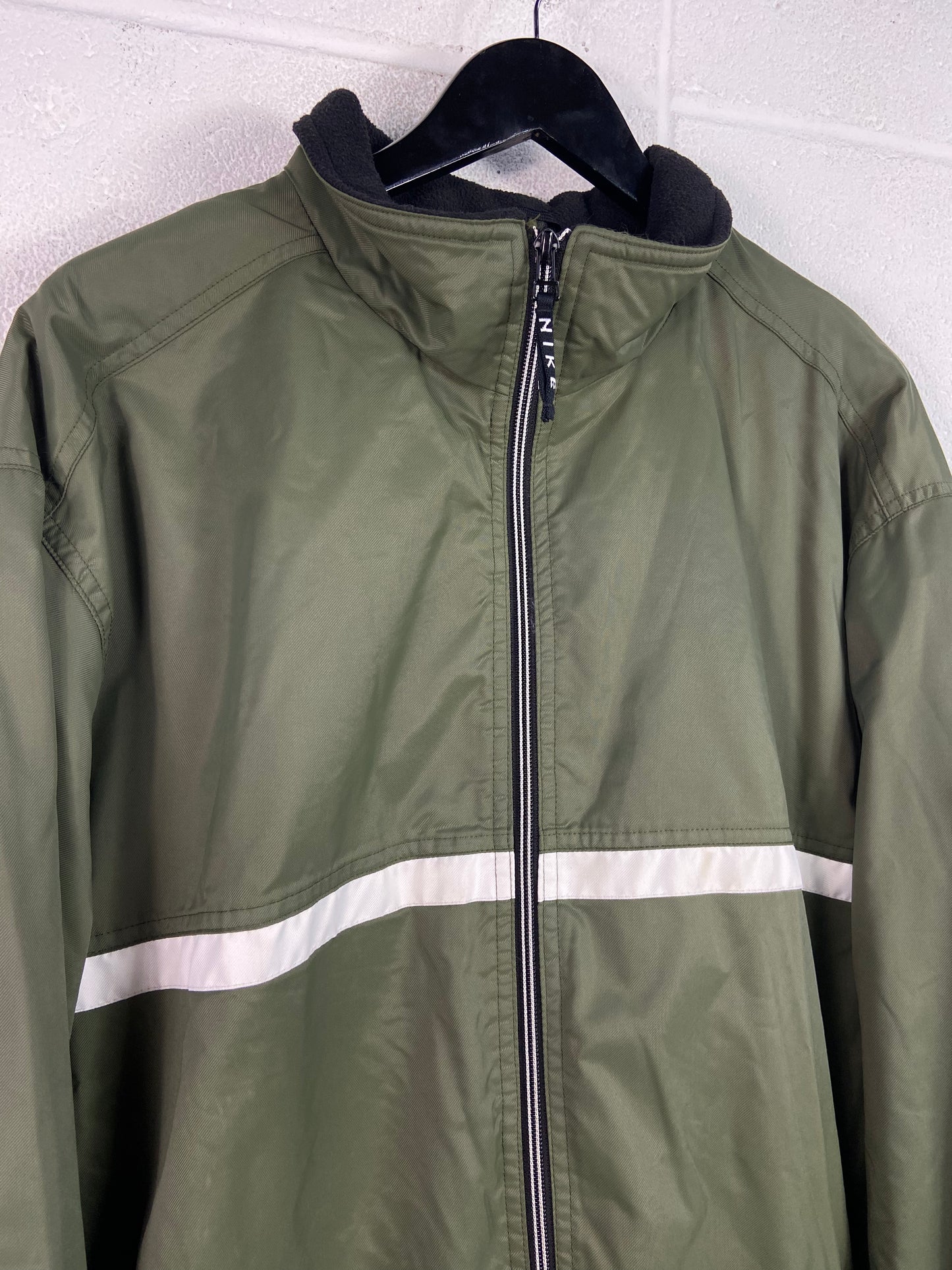 VTG Nike Green Trench Puffer Jacket Sz XL