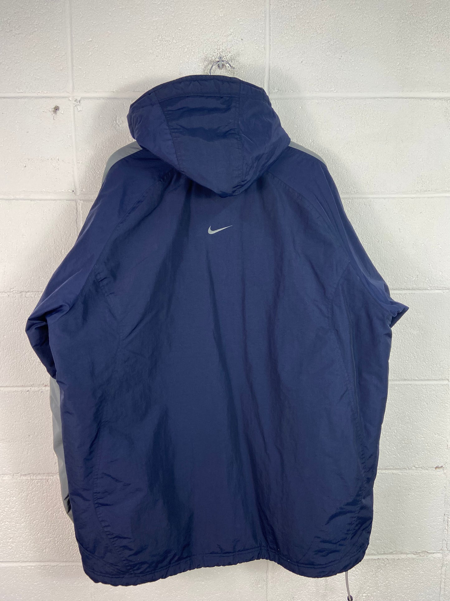 VTG Nike Navy Blue/Gray Puffer Jacket Sz 2XL