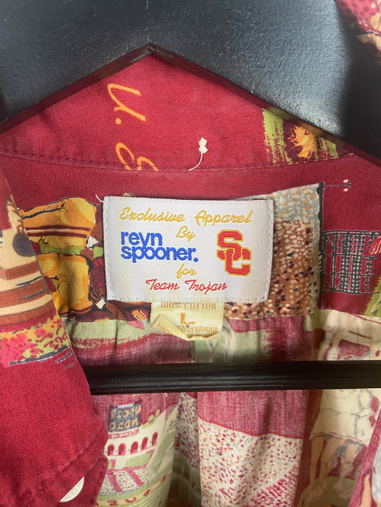 VTG Reyn Spooner USC Trojans Hawaiian Shirt Sz XL