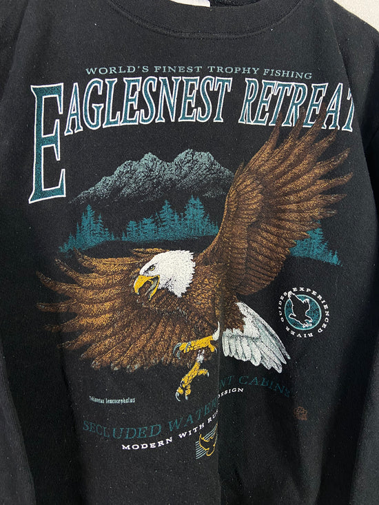 VTG Fishing Eaglesnest Retreat Sweatshirt Sz M