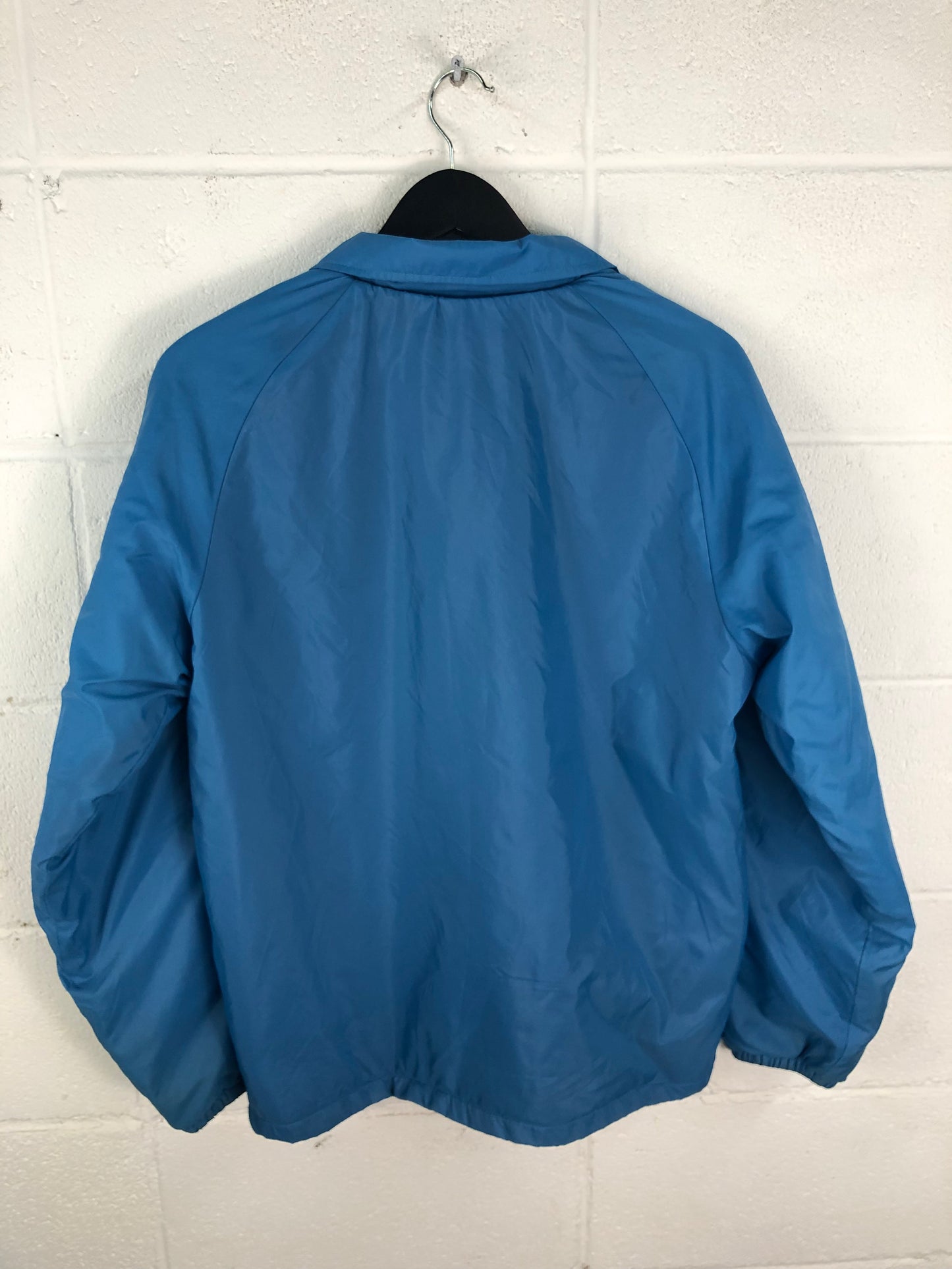 VTG NFL Blue Button Up Coach Jacket Sz L