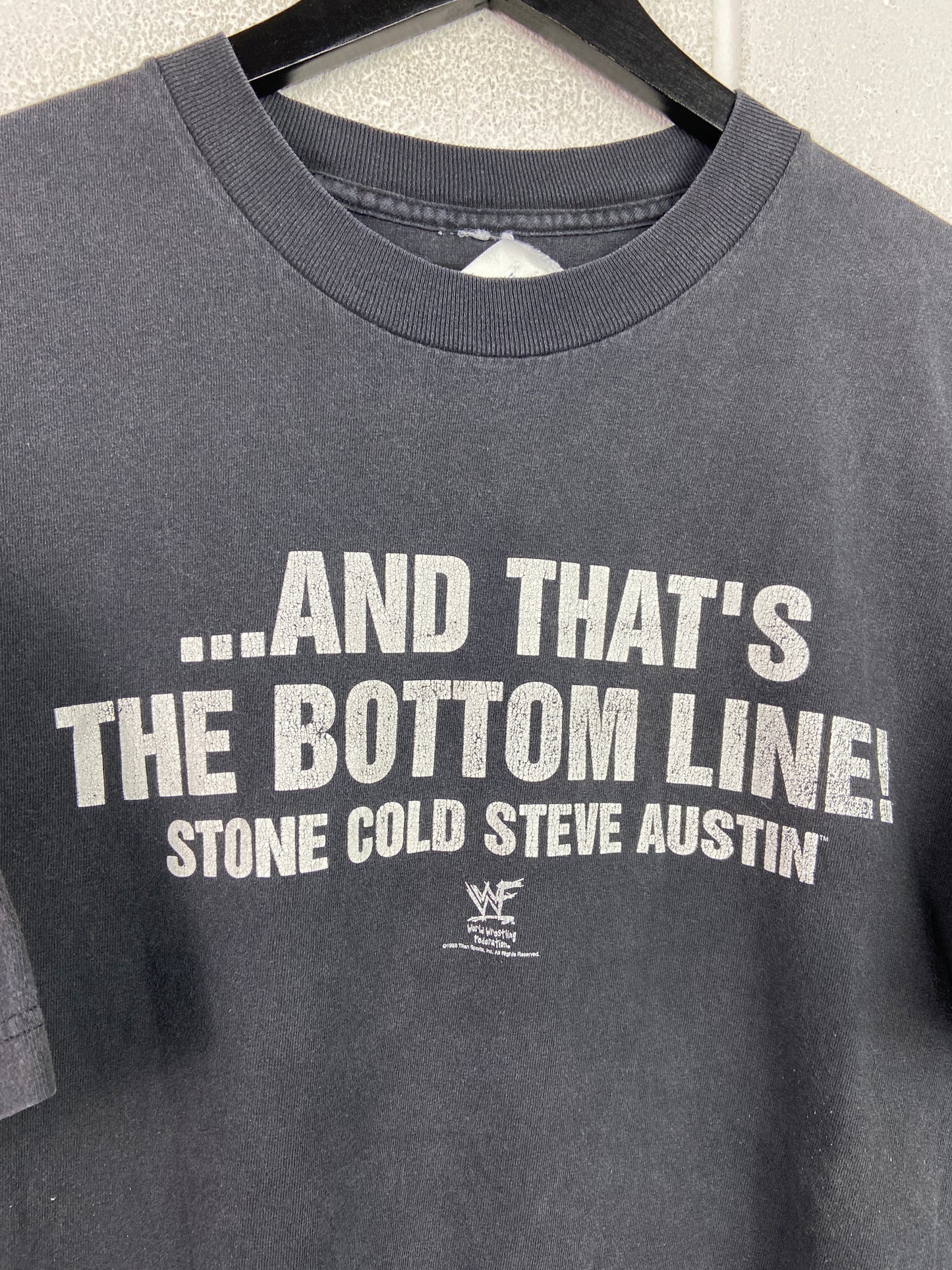 VTG Stone Cold Steve Austin Bottom Line Tee Sz XL