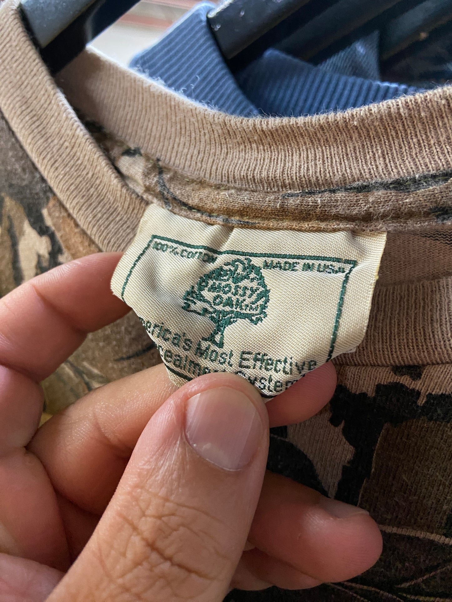 VTG Mossy Oak Leaves LS Tee Sz XL