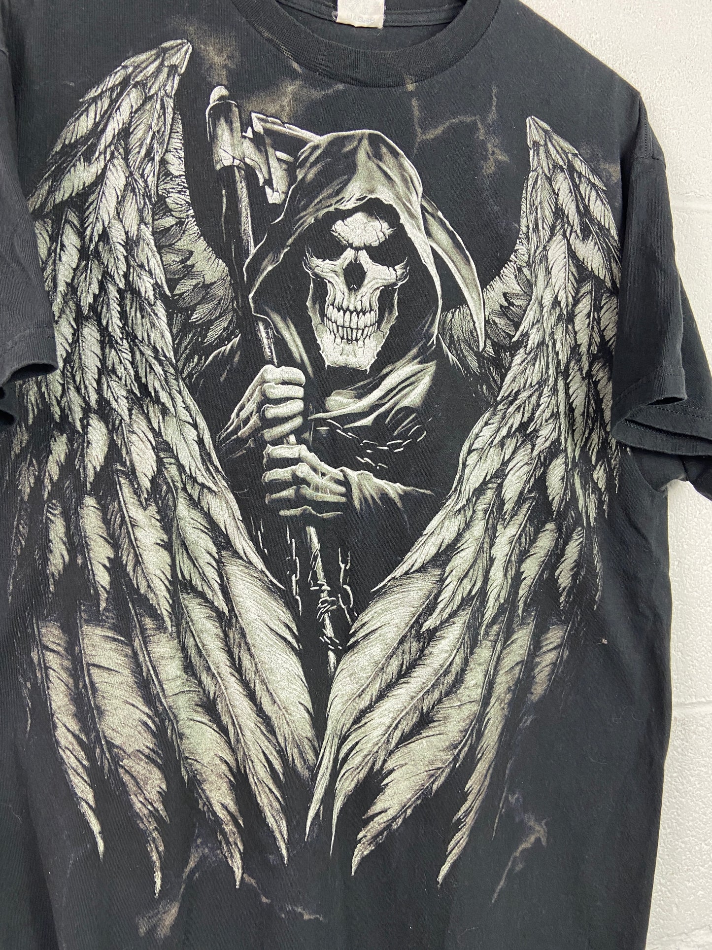 Y2K Affliction Skull Reaper Tee Sz XL