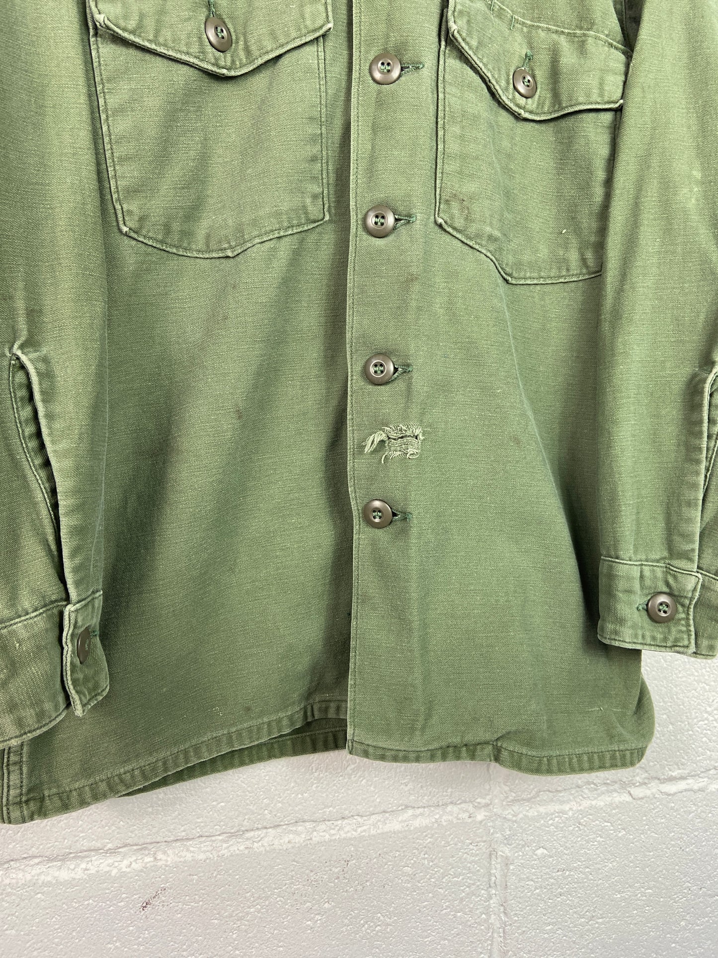 VTG Military Button Up Shirt Sz S