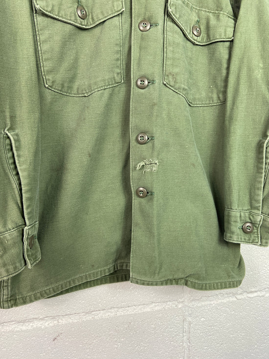 VTG Military Button Up Shirt Sz S