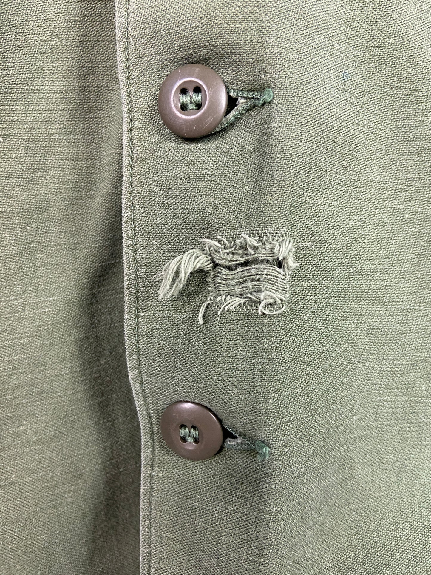 VTG Military Button Up Shirt Sz S