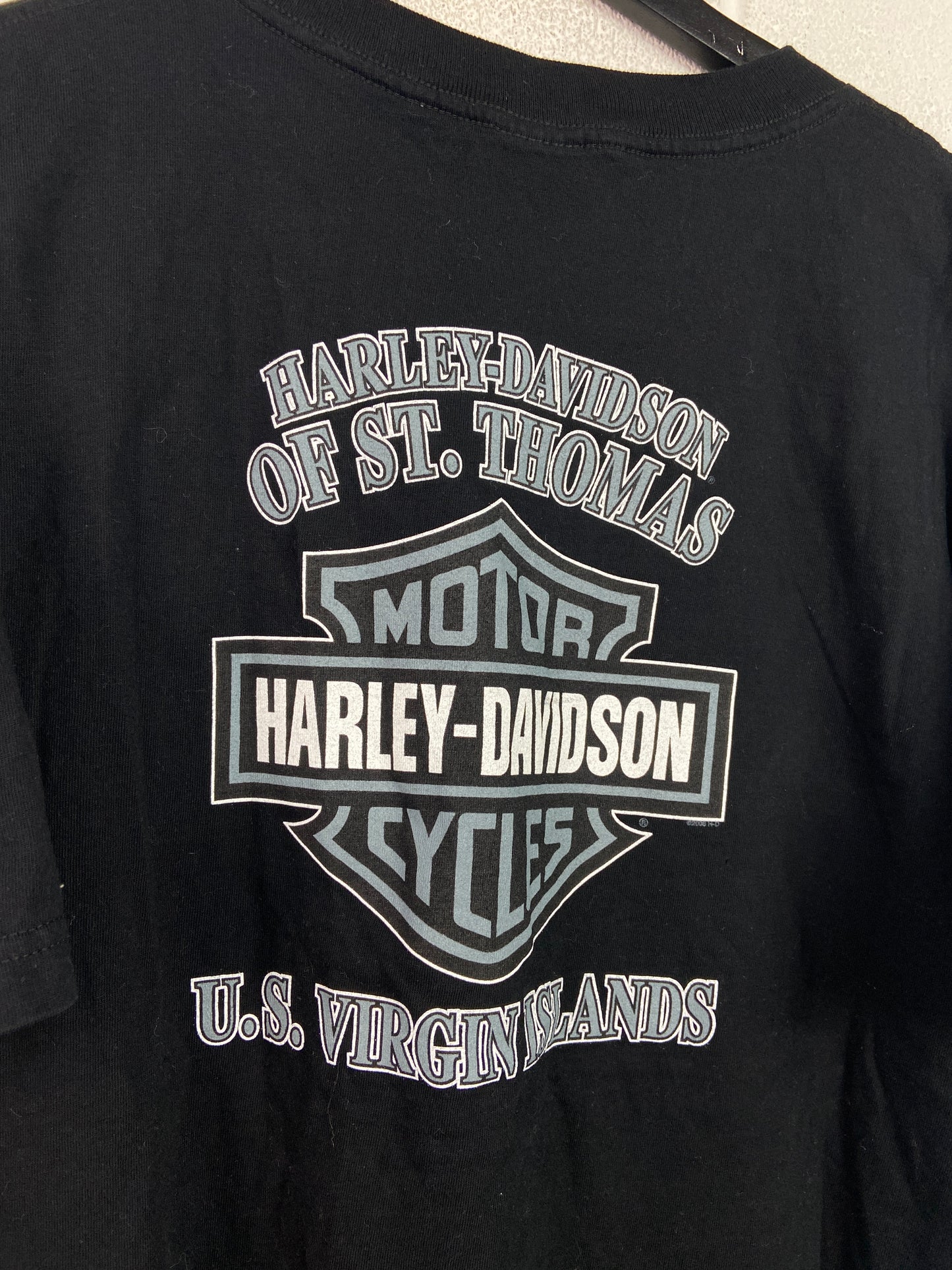 2008 Harley Davidson Side Print Pocket Tee Sz XXL