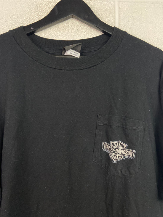 2008 Harley Davidson Side Print Pocket Tee Sz XXL