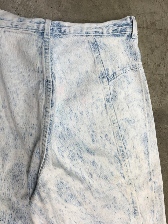 VTG Wmn's Acid Wash Capri Denim Pants Sz 28