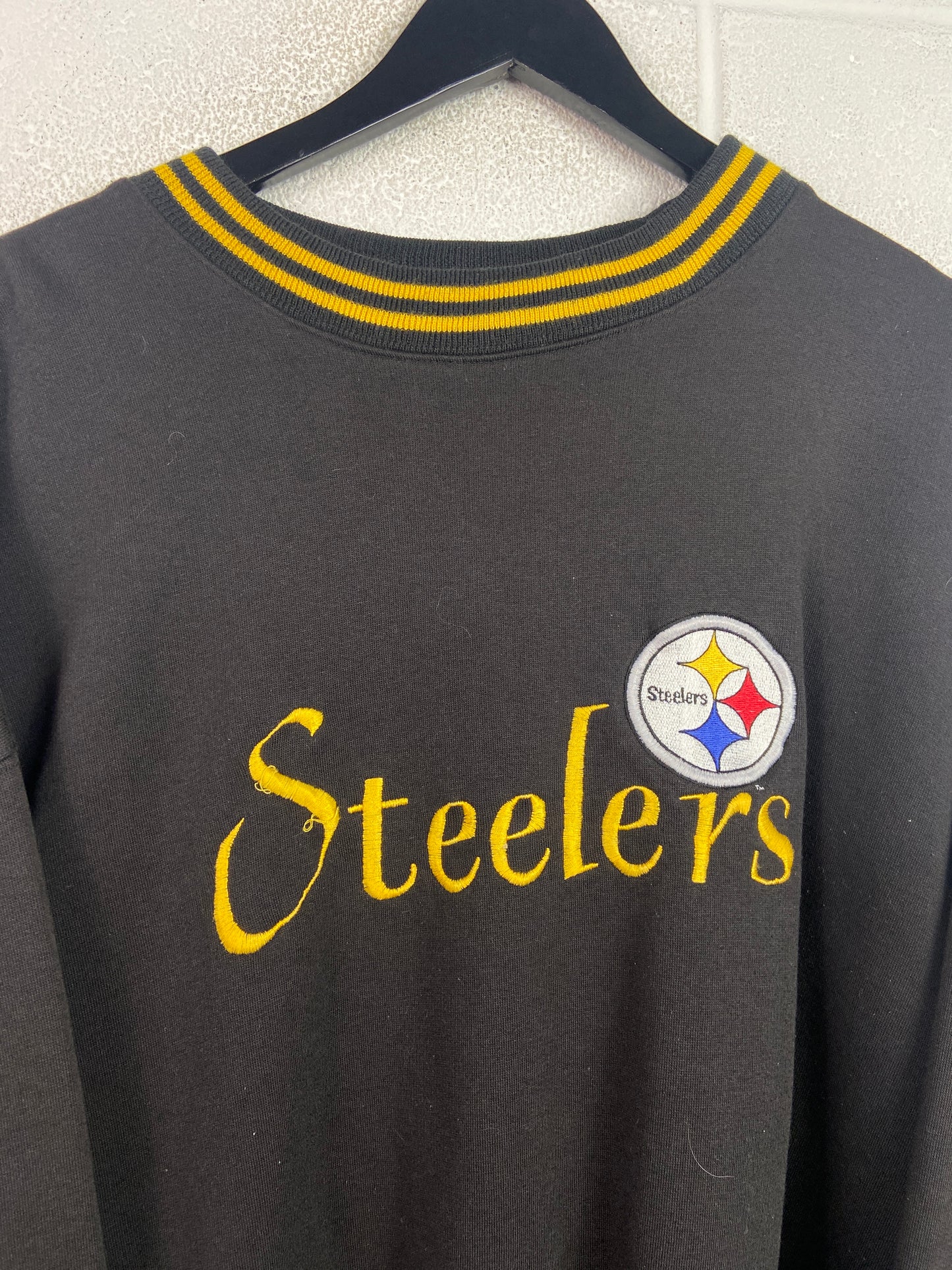 VTG Steelers Embroidered Sweatshirt by The Game Sz L