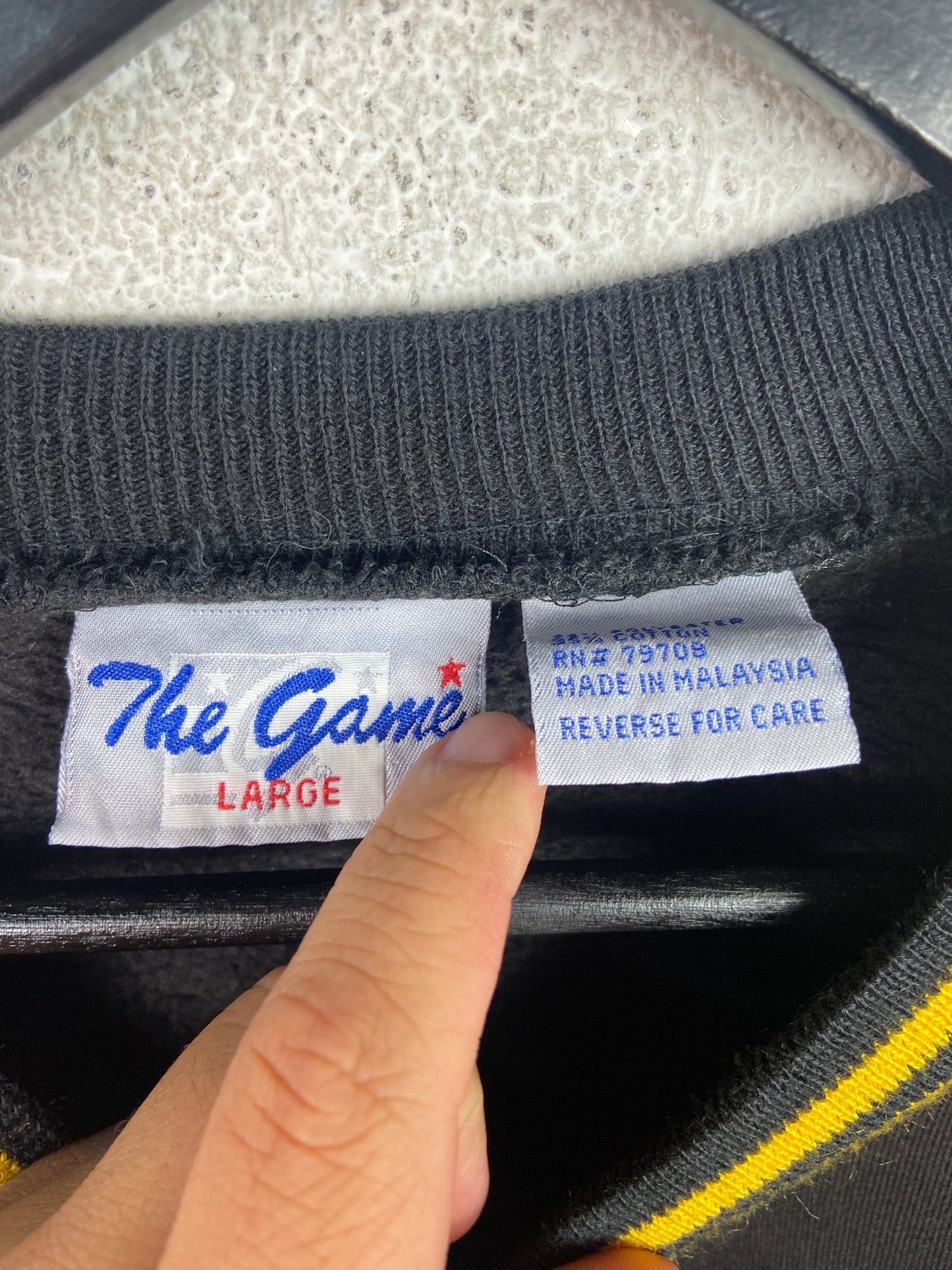 VTG Steelers Embroidered Sweatshirt by The Game Sz L