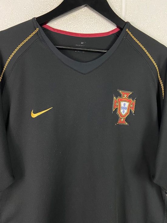 Y2k Nike Portugal Black Soccer Jersey Sz XL