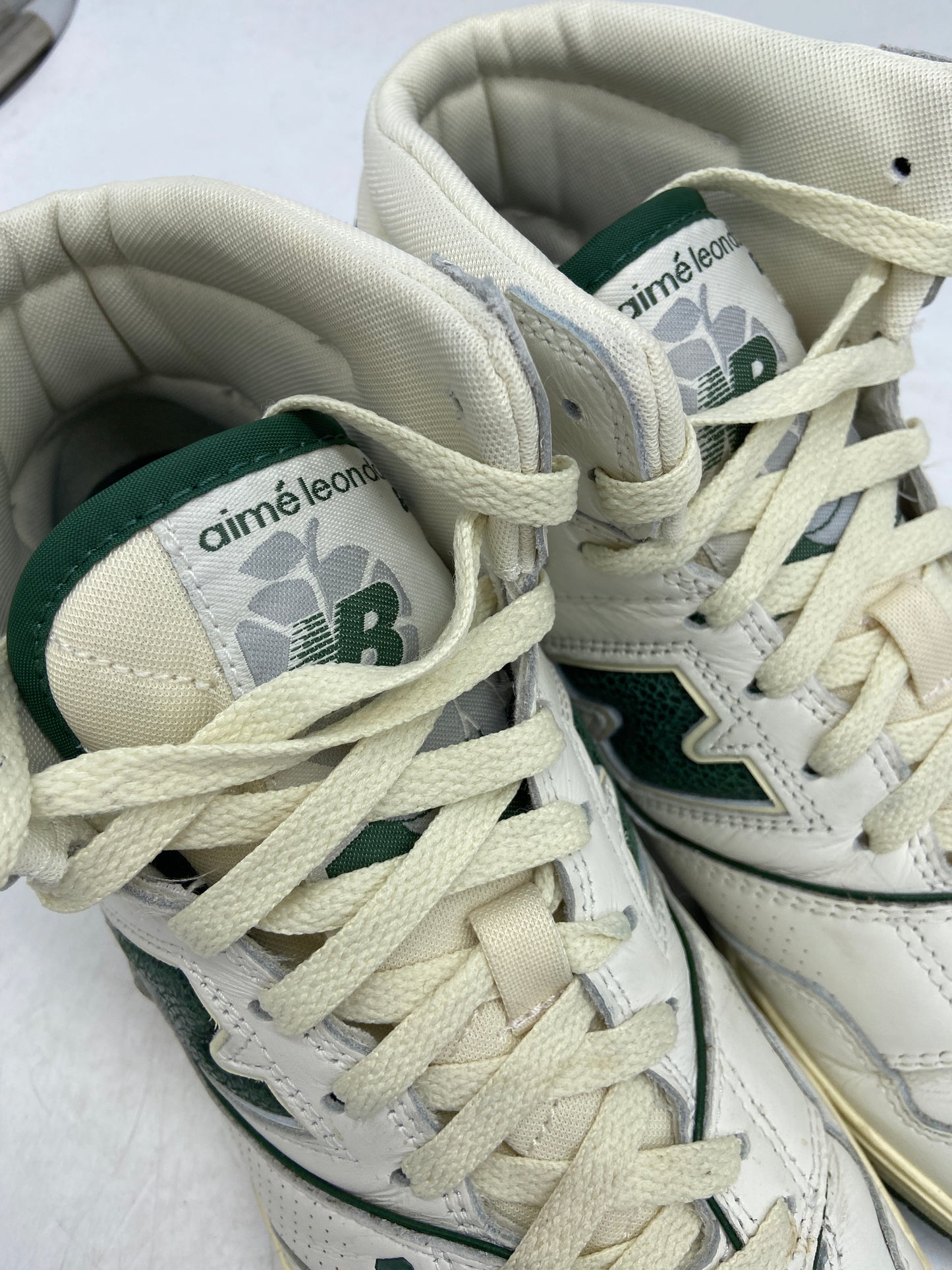 Preowned New Balance 650R Aime Leon Dore White Green Sz 9.5M/11W