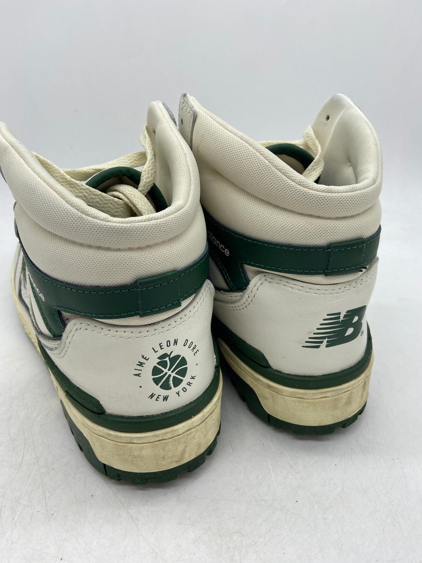 Preowned New Balance 650R Aime Leon Dore White Green Sz 9.5M/11W