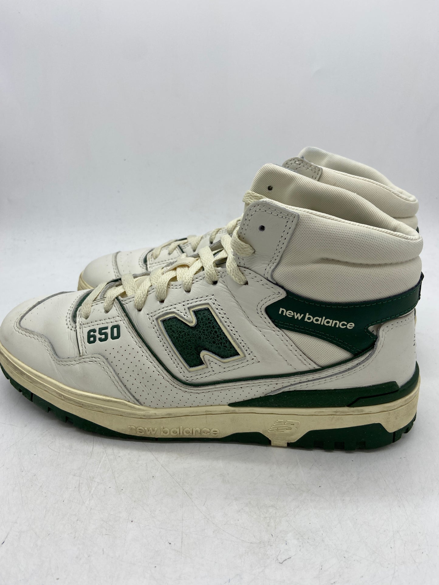 Preowned New Balance 650R Aime Leon Dore White Green Sz 9.5M/11W