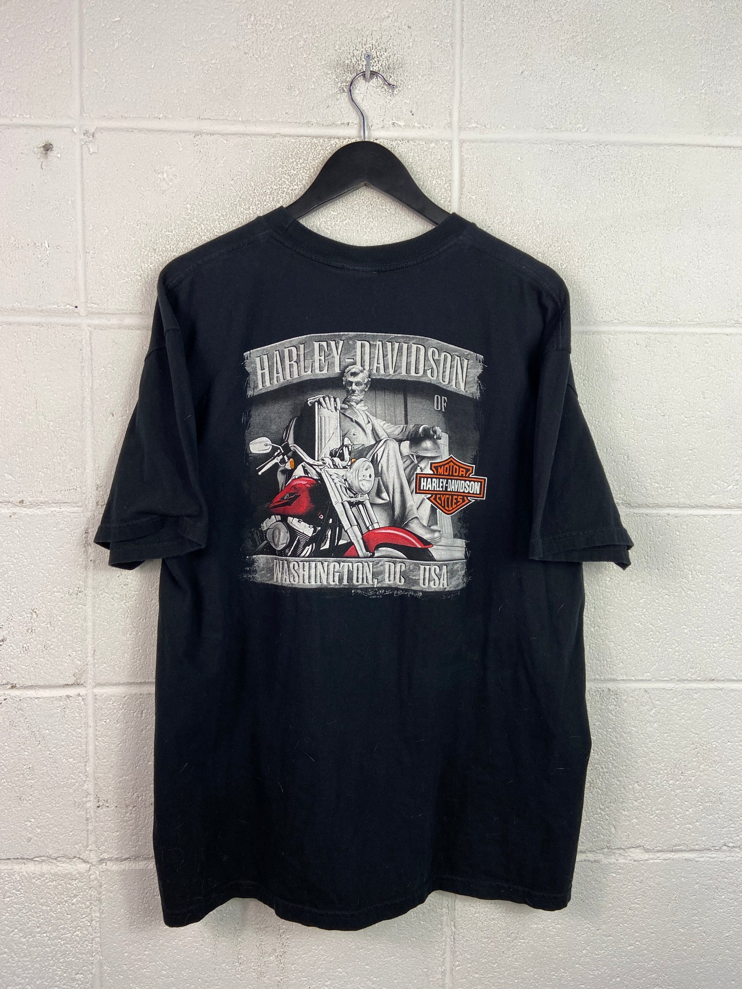 Y2K Harley Davidson Washington, DC Lincoln Memorial Tee sz L