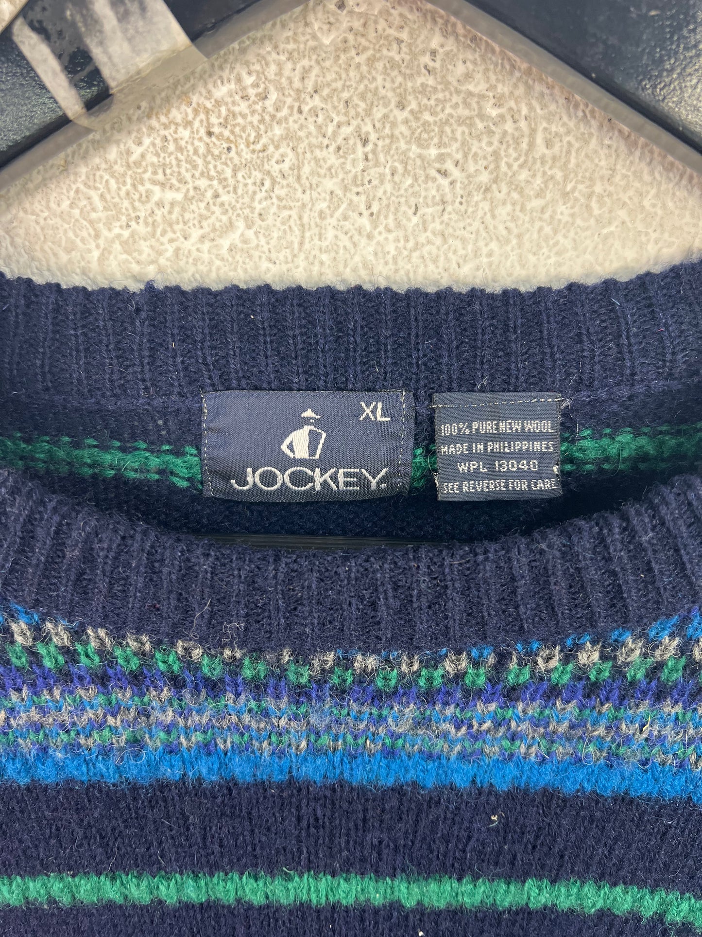 VTG Jockey 100% Wool Sweater Sz XL