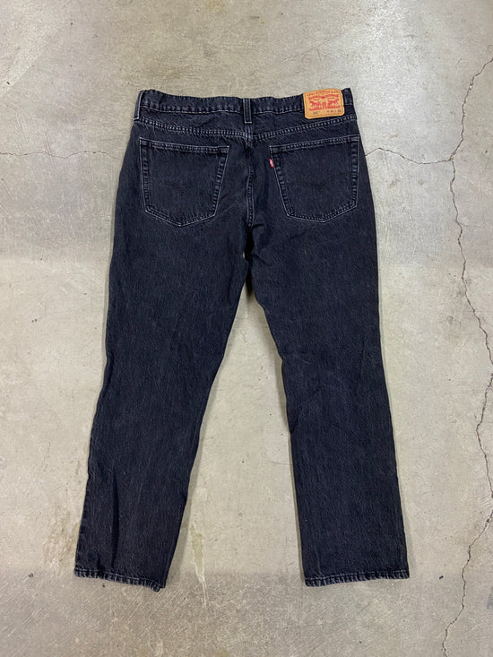 VTG Levis Black Denim Double Knee Jeans Sz 36x30