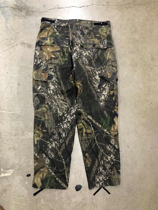 VTG Camo Red Head Mossy Oak Tapered Cargo Pants Sz 34x30