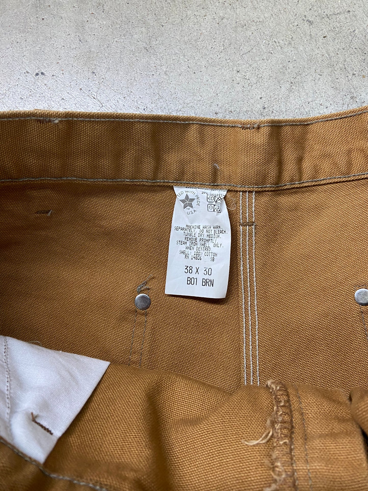 VTG Carhartt Double Knee Pants Sz 38x30