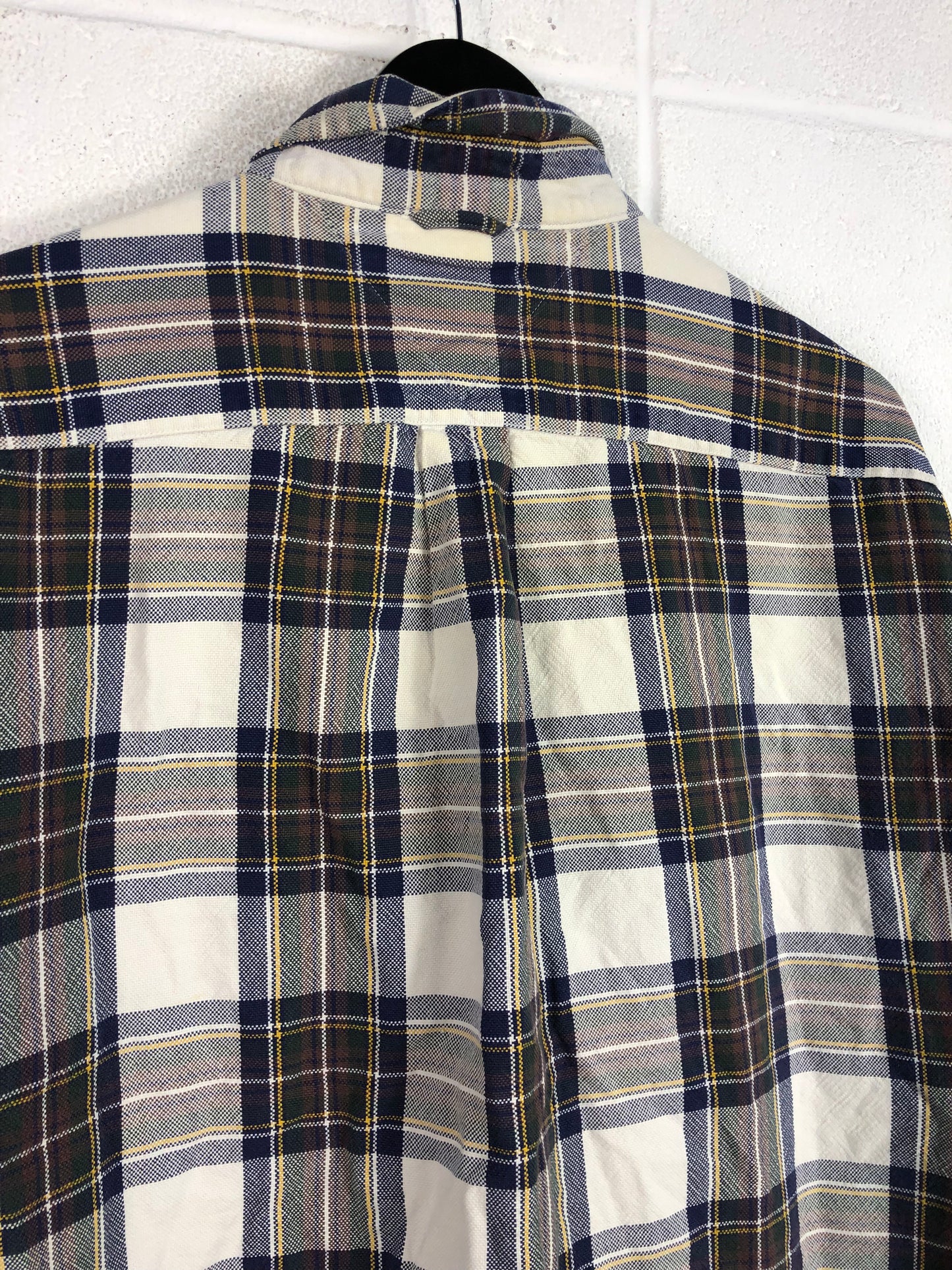 VTG Thrashed Tommy Hilfiger Plaid L/S Button Up Shirt Sz XXL