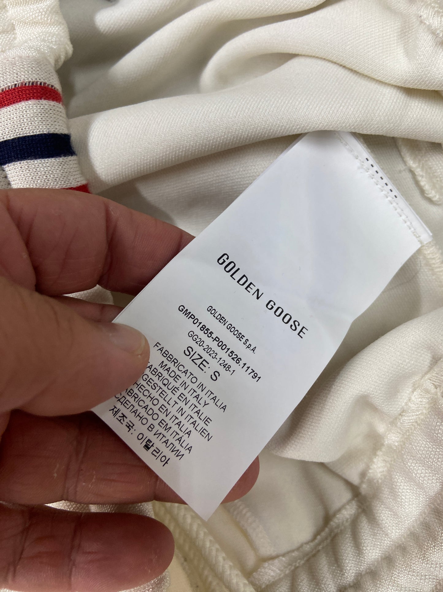 Star Golden Goose Cream Track Pants Sz M