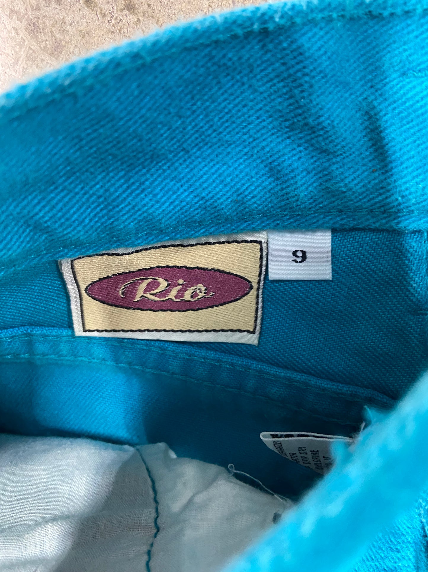 VTG Wmn's Turqoise Rio Denim Jeans Sz 25x29