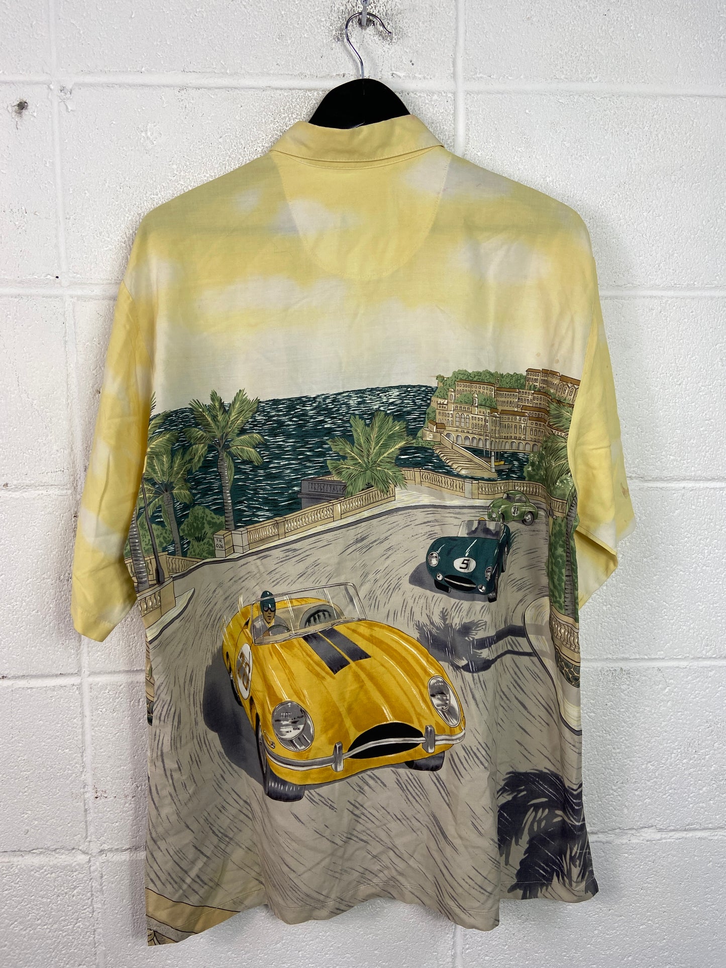 VTG Tori Richard Racing Cars Button Up Shirt Sz XL