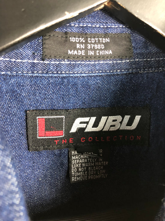 VTG FUBU The Collection Denim Shirt Sz XXL