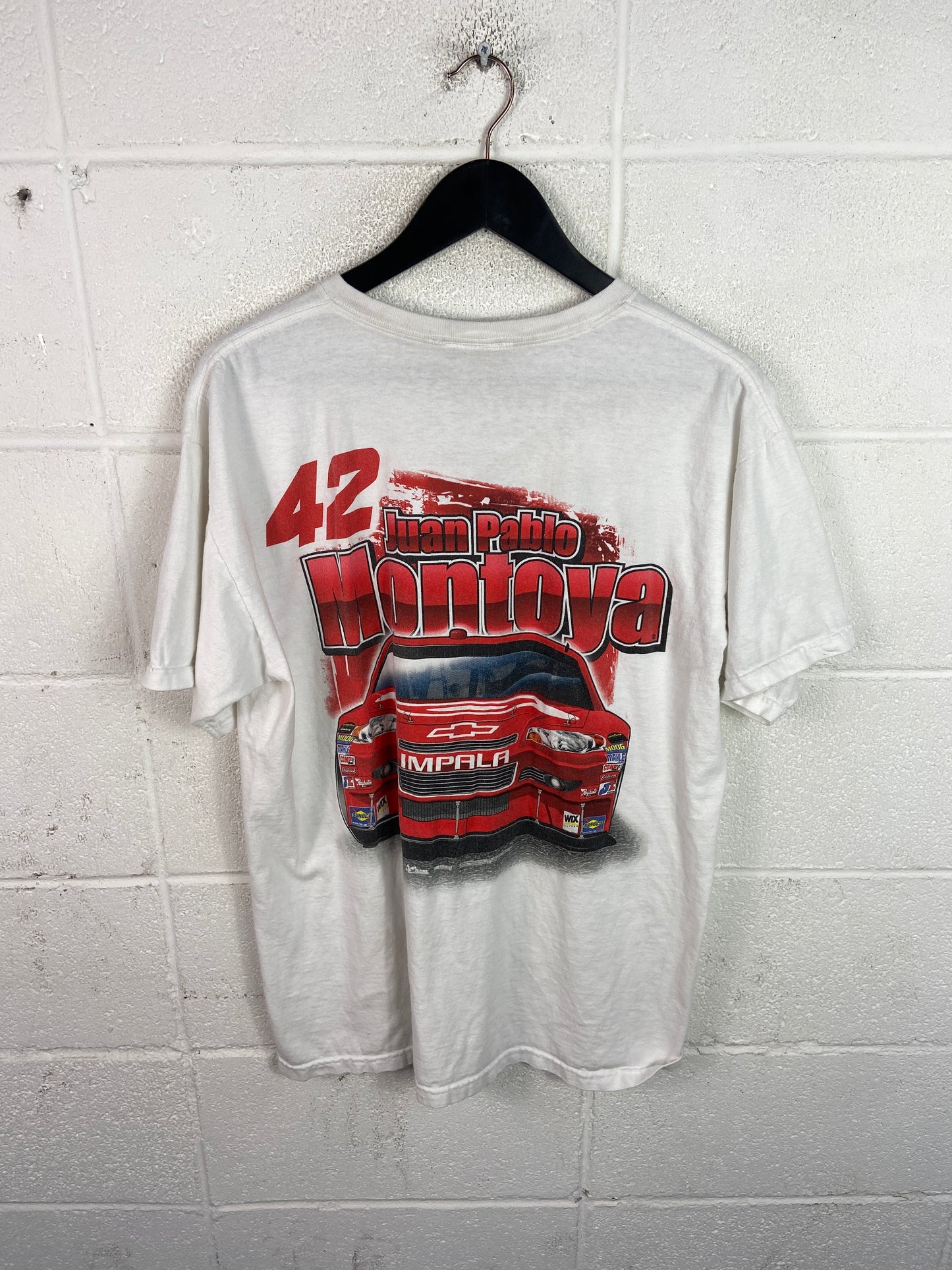 Y2K Juan Pablo Montoya Nascar Tee Sz L