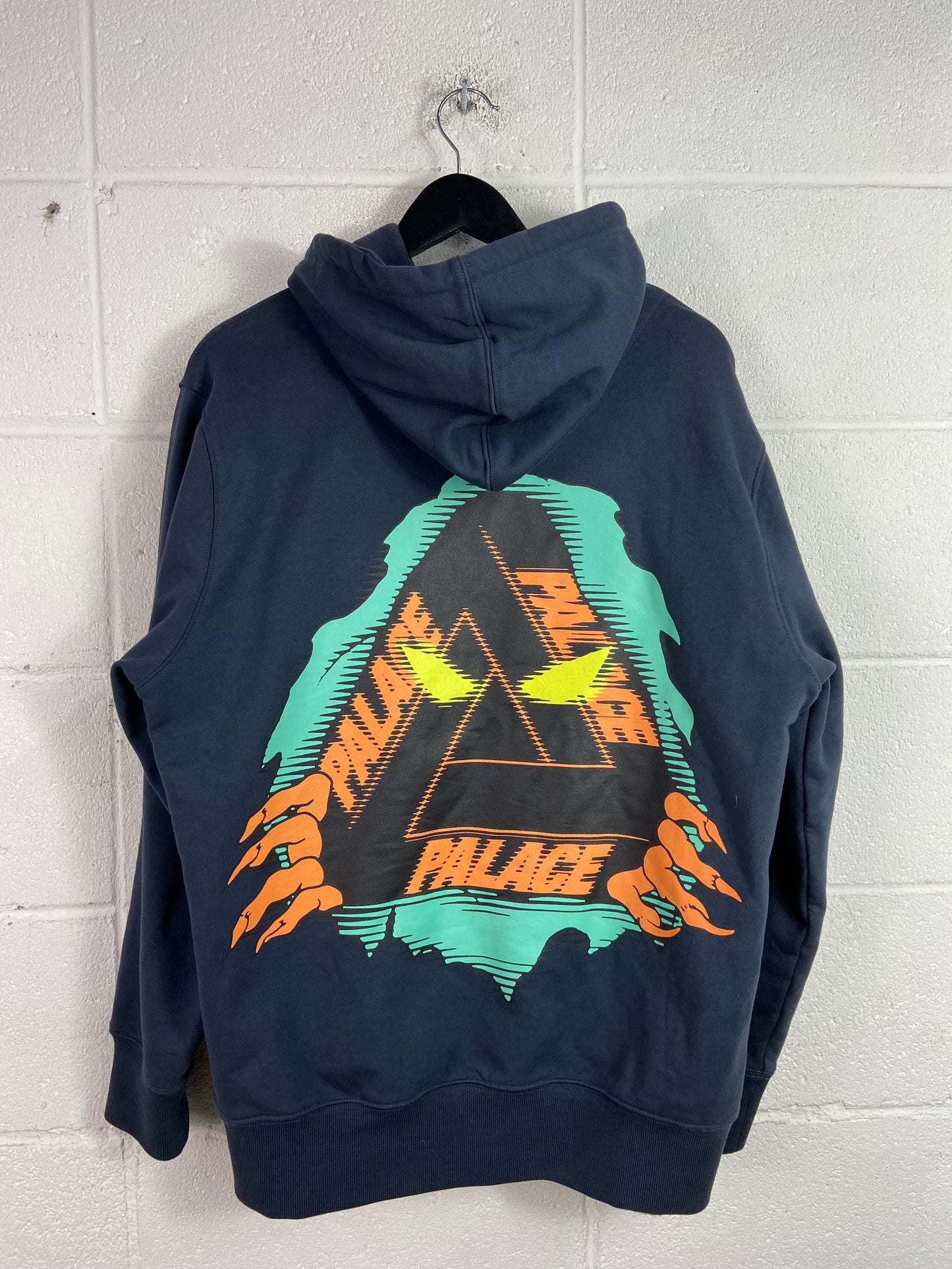 Palace Ghoul Teal/Orange Pullover Hoodie Sz M/L