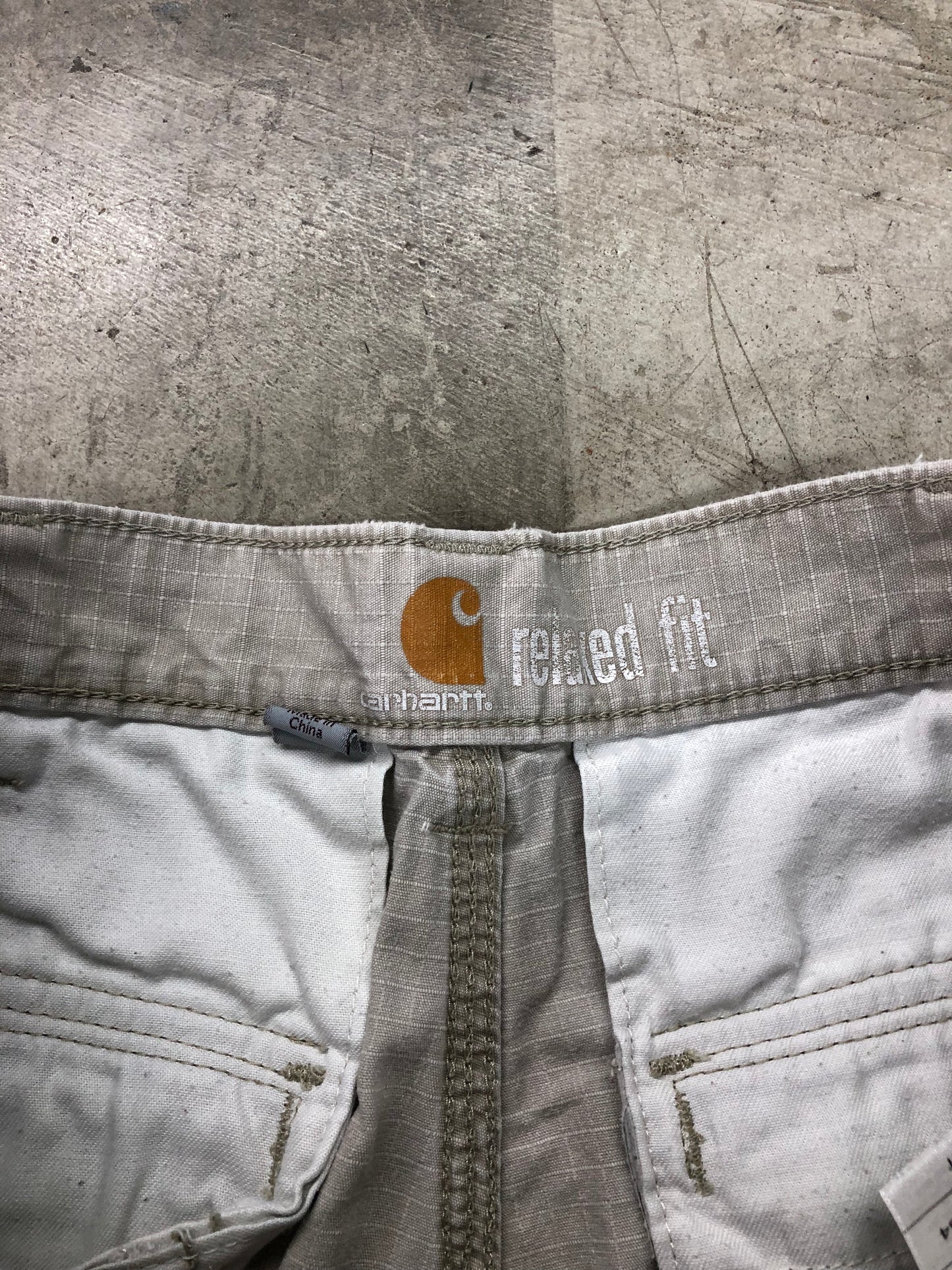 Y2K Light Grey Carhartt Cargo Pants Sz 32x32