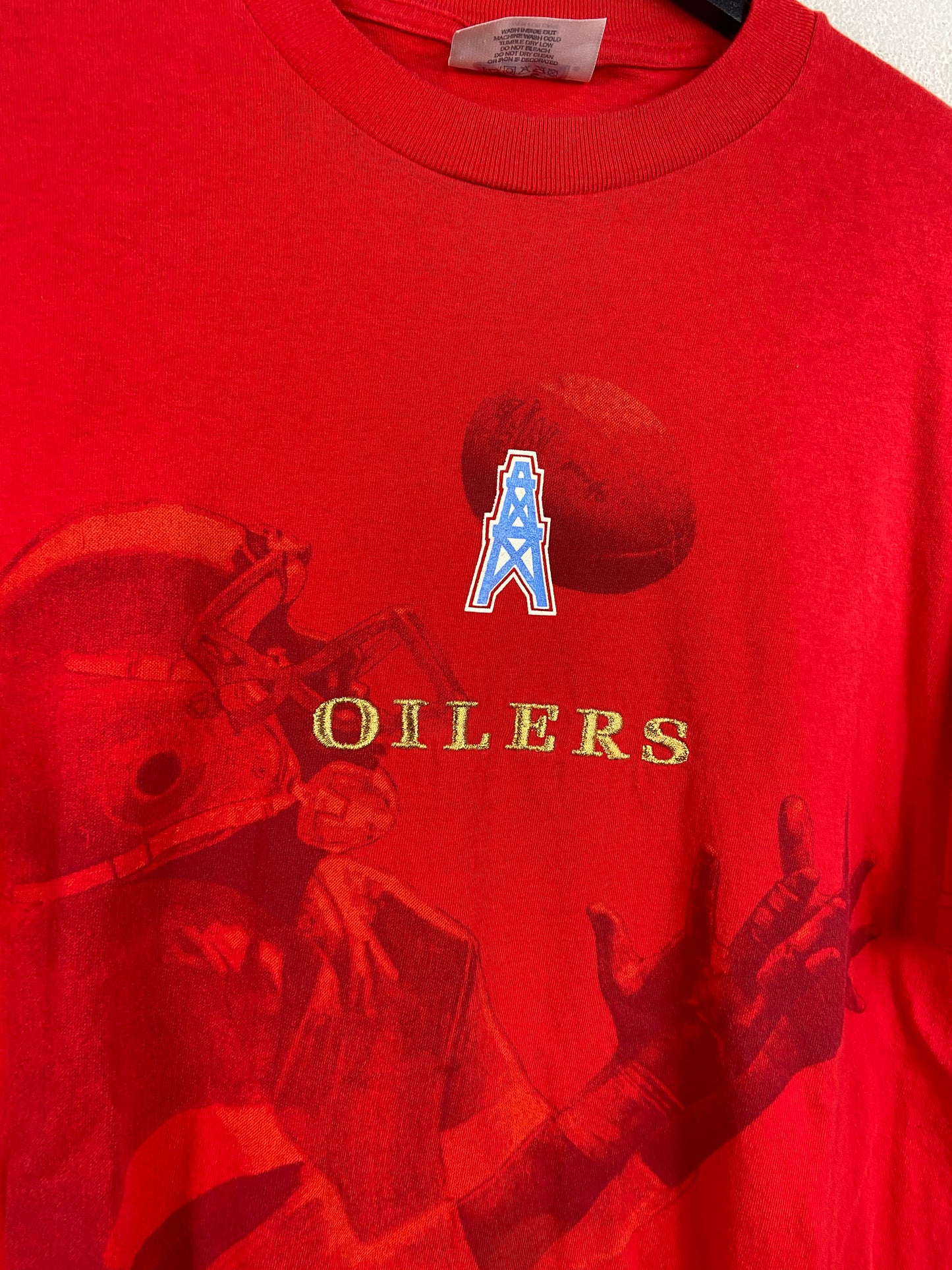 VTG Oilers Embroidered & Screen Printed Tee sz M