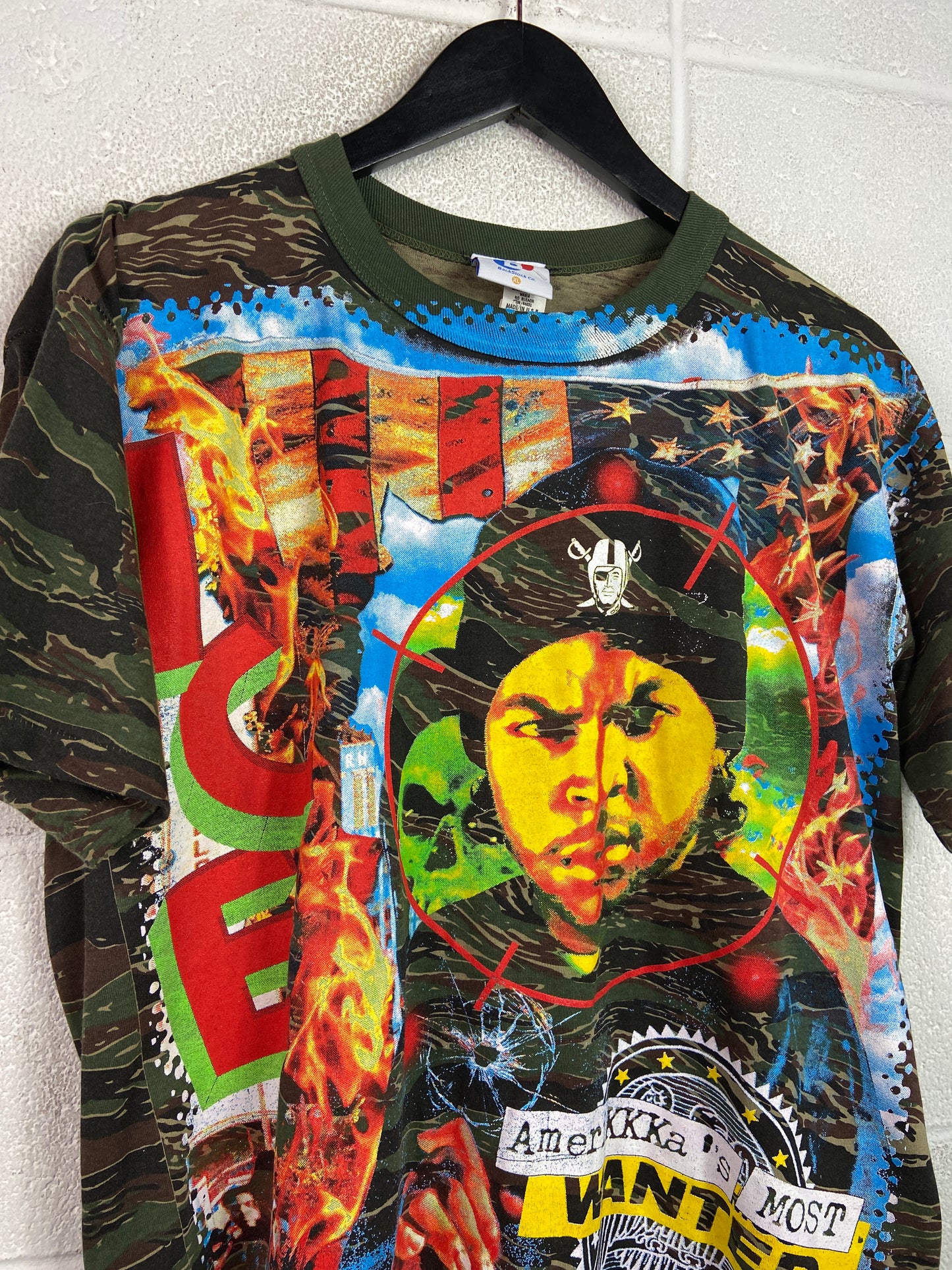 Backstock Co. 1/1 Ice Cube Amerikkka's Most Wanted Camo Tee Sz L