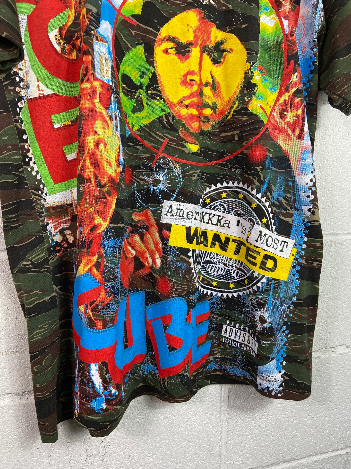 Backstock Co. 1/1 Ice Cube Amerikkka's Most Wanted Camo Tee Sz L