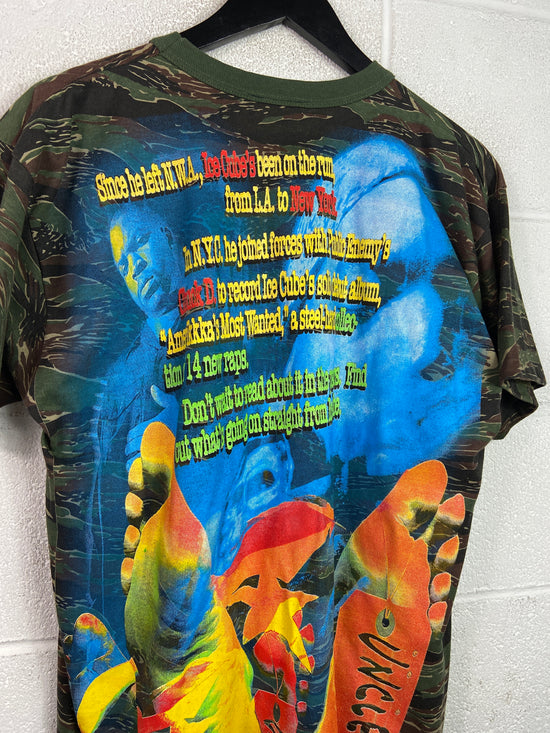 Backstock Co. 1/1 Ice Cube Amerikkka's Most Wanted Camo Tee Sz L