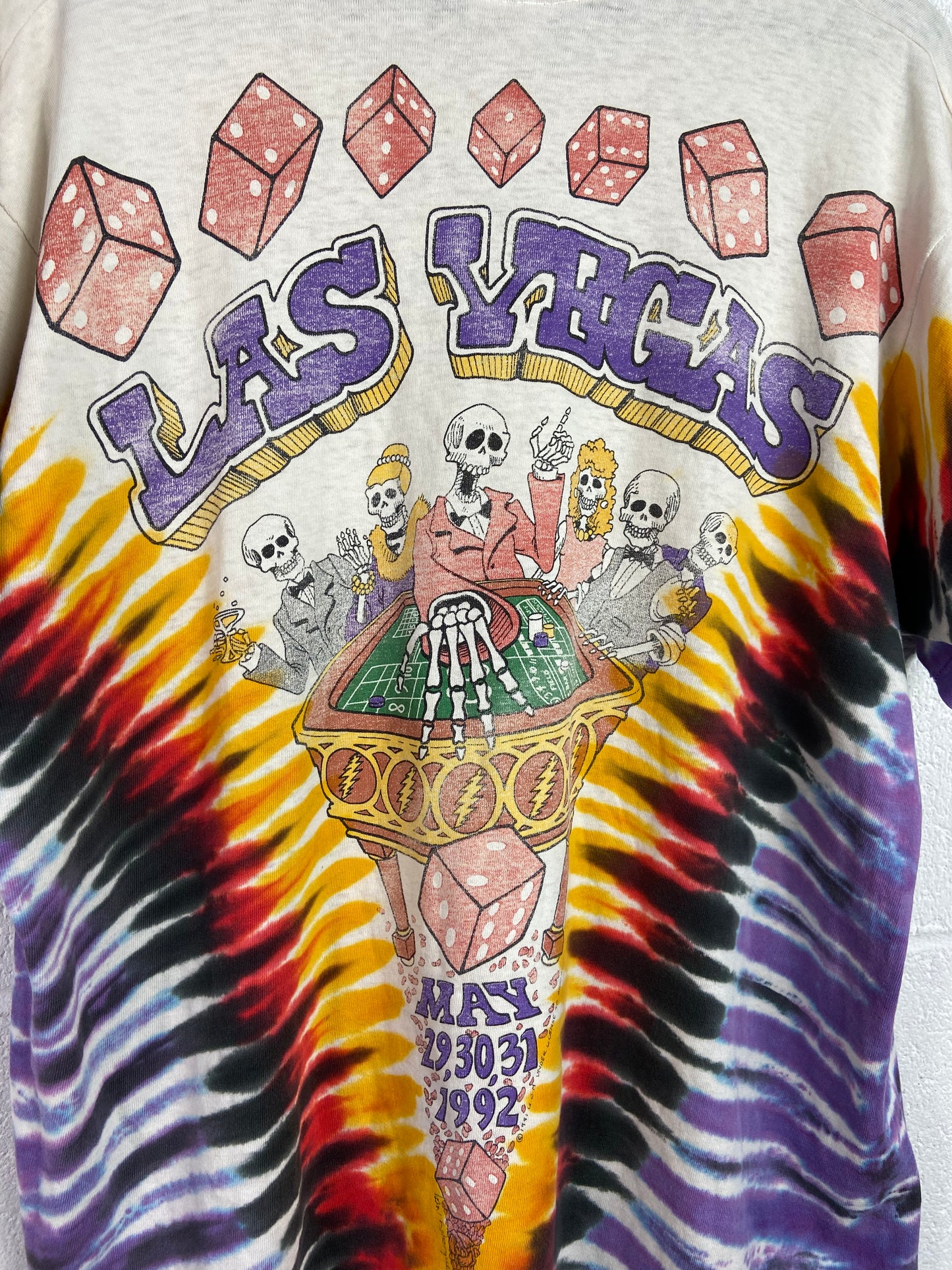 VTG Grateful Dead Las Vegas 1991 Brockum Tye Dye Sz XL