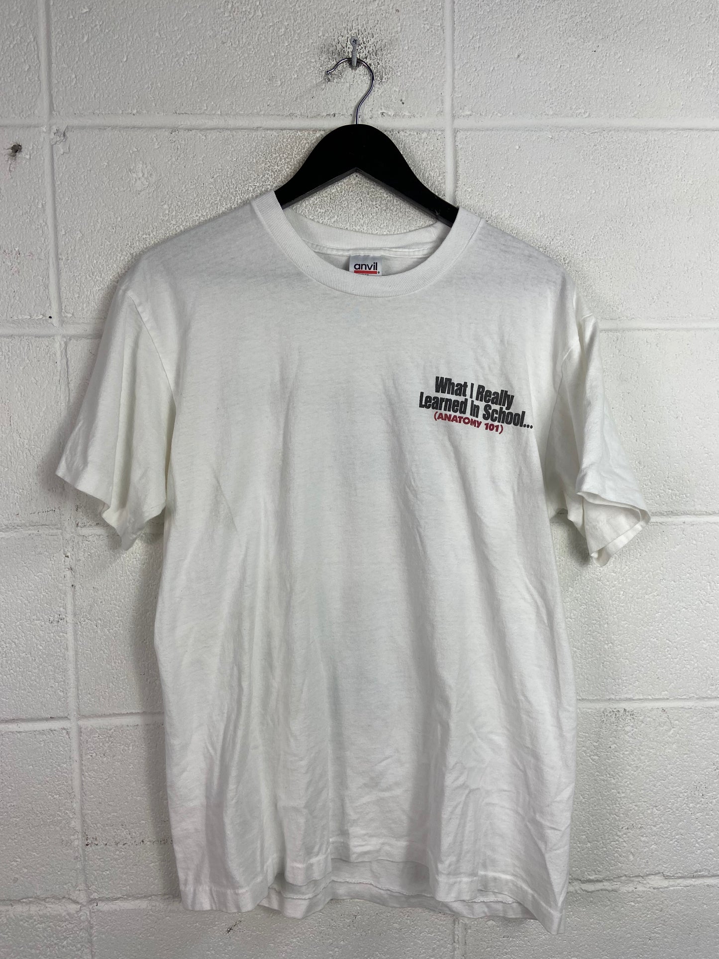 VTG What I Really Learned in School Tee Sz M