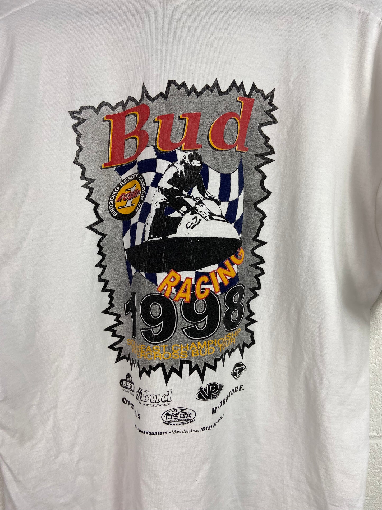 VTG 1998 Bud Tour Jet Ski Racing Tee Sz L