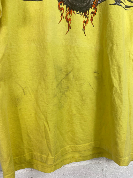 Y2K Harley Davidson Smokey Mountains Yellow Tee Sz L